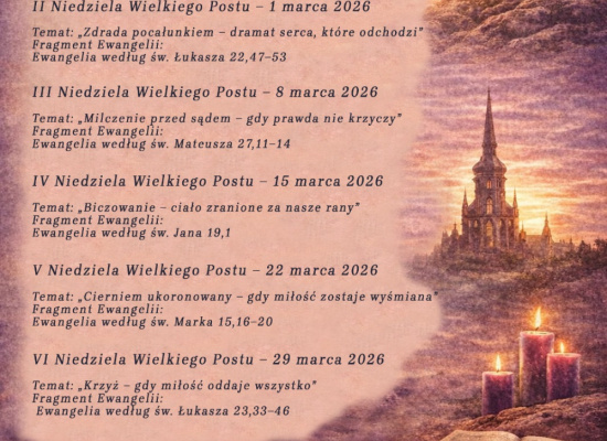 Zapraszamy na cykl kazań pasyjnych w Bazylice Archikatedralnej!