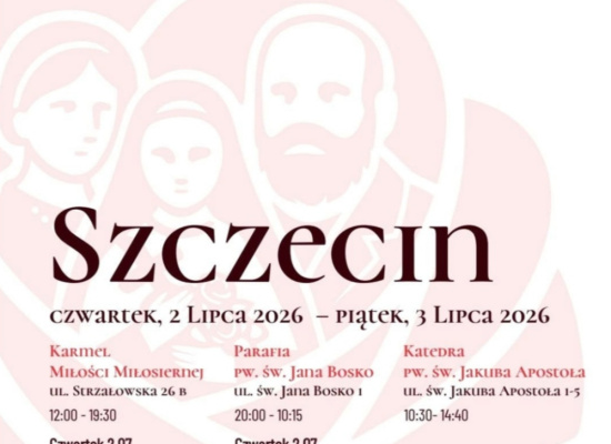 Relikwie św. Teresy z Lisieux i jej Rodziców.