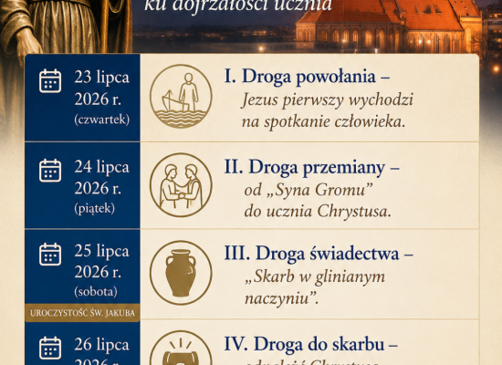 Rekolekcje Jakubowe! ZAPRASZAMY.